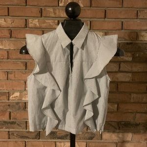 NWT size small Ruffled Sleeveless Top